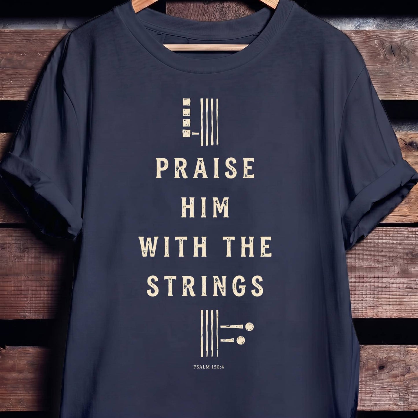 Praise Him Bass Clef Tee - The Music Frontiers
