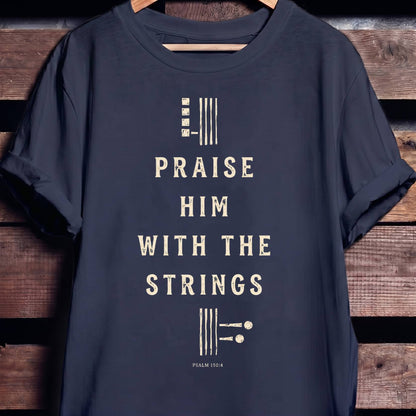 Praise Him Bass Clef Tee - The Music Frontiers