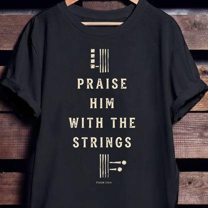 Praise Him Bass Clef Tee - The Music Frontiers