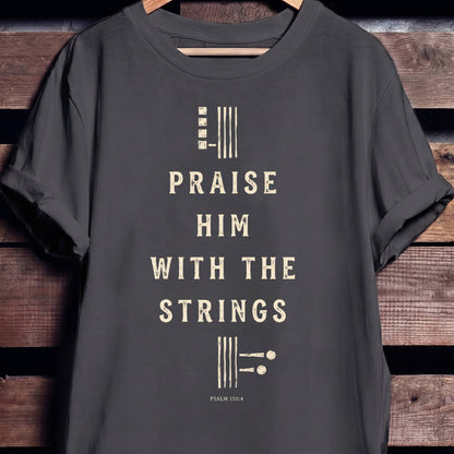 Praise Him Bass Clef Tee - The Music Frontiers