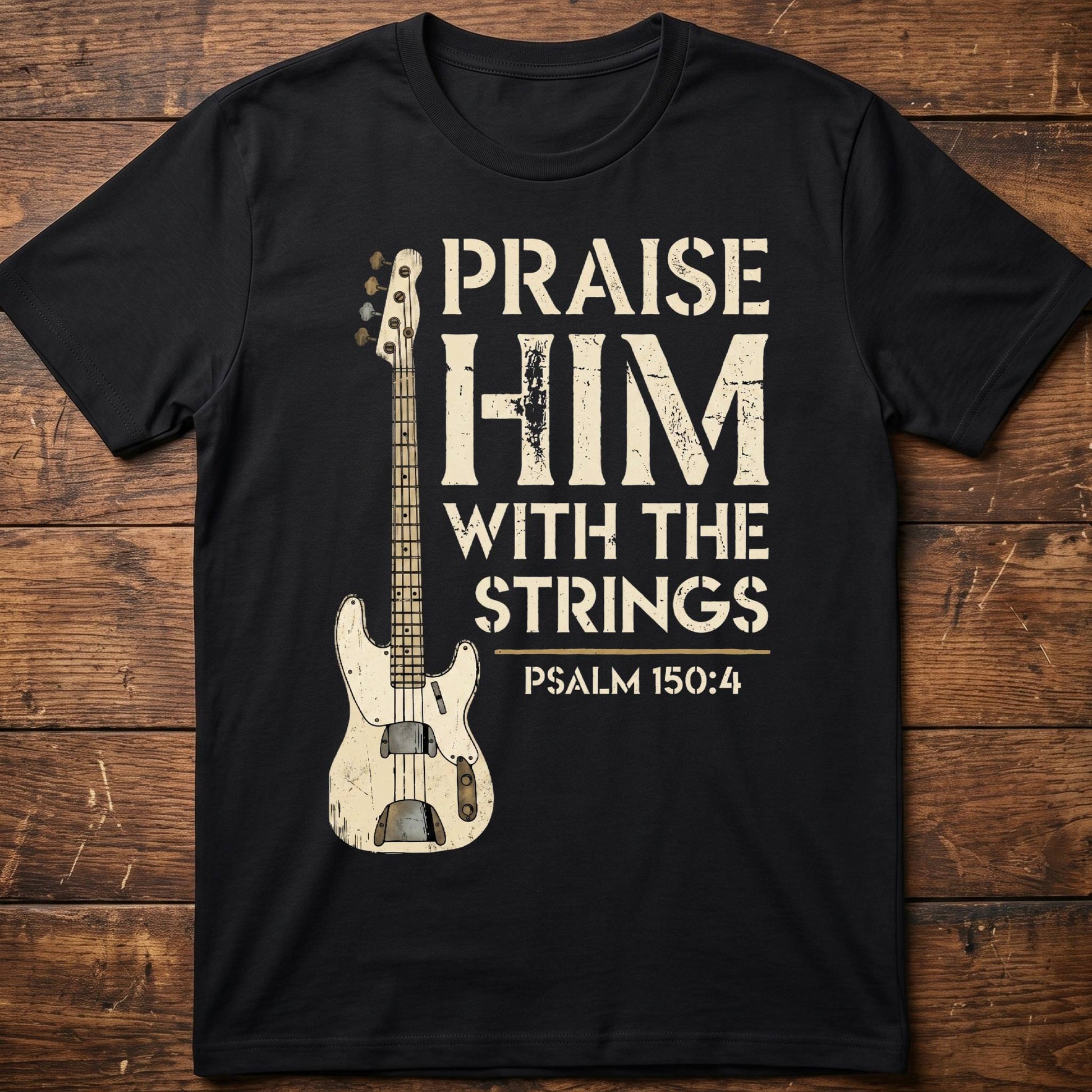 Praise Him Bass Guitar Tee - The Music Frontiers