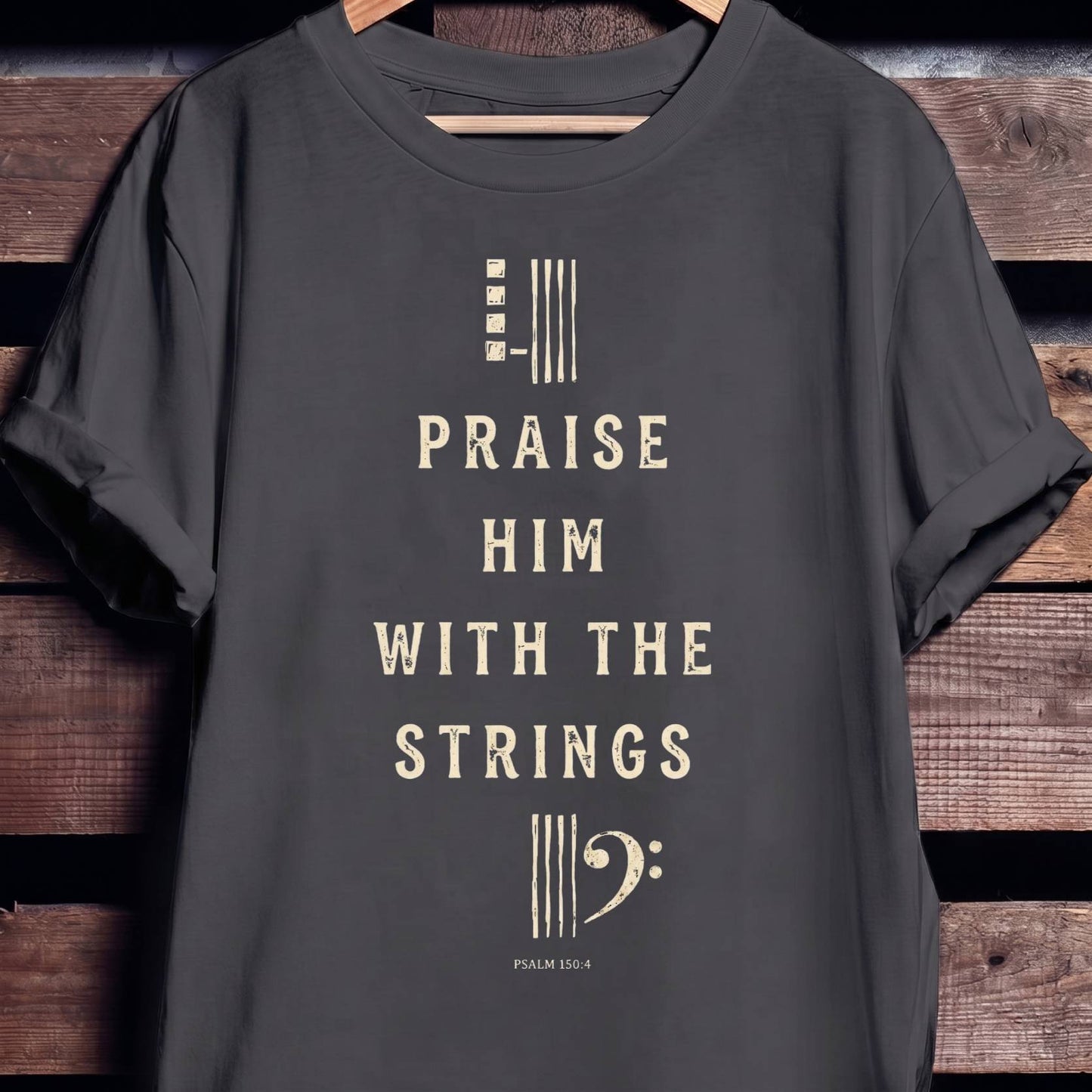 Psalm 150.4 Bass Guitar Tee - The Music Frontiers