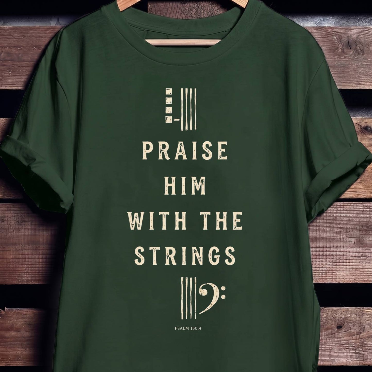 Psalm 150.4 Bass Guitar Tee - The Music Frontiers
