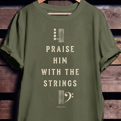 Psalm 150.4 Bass Guitar Tee - The Music Frontiers