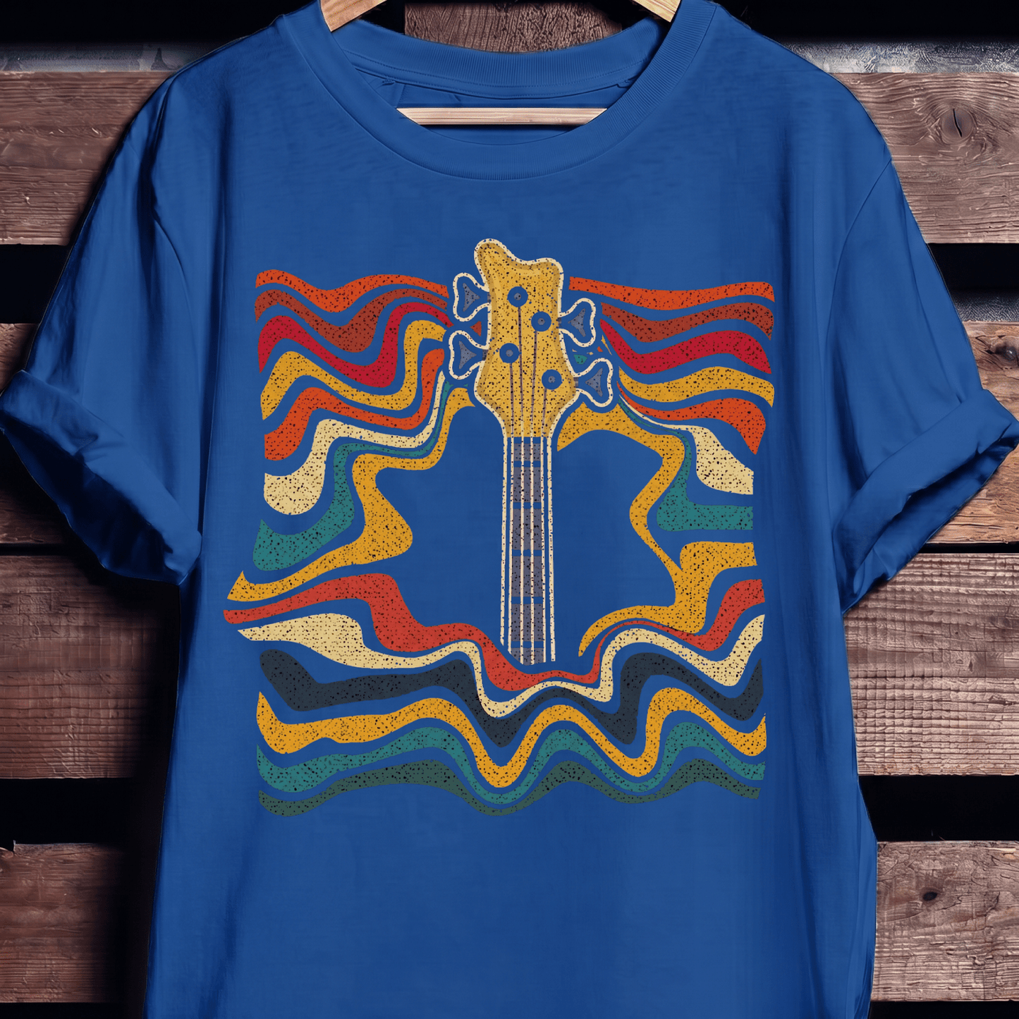 Psychedelic Bass Headstock Wave Tee - The Music Frontiers