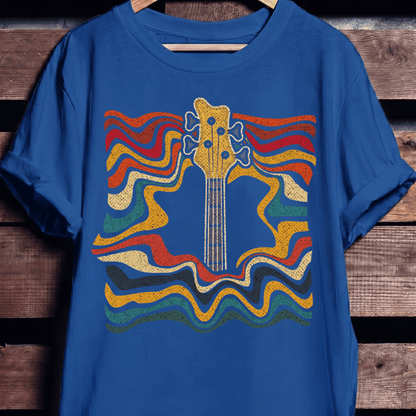 Psychedelic Bass Headstock Wave Tee - The Music Frontiers