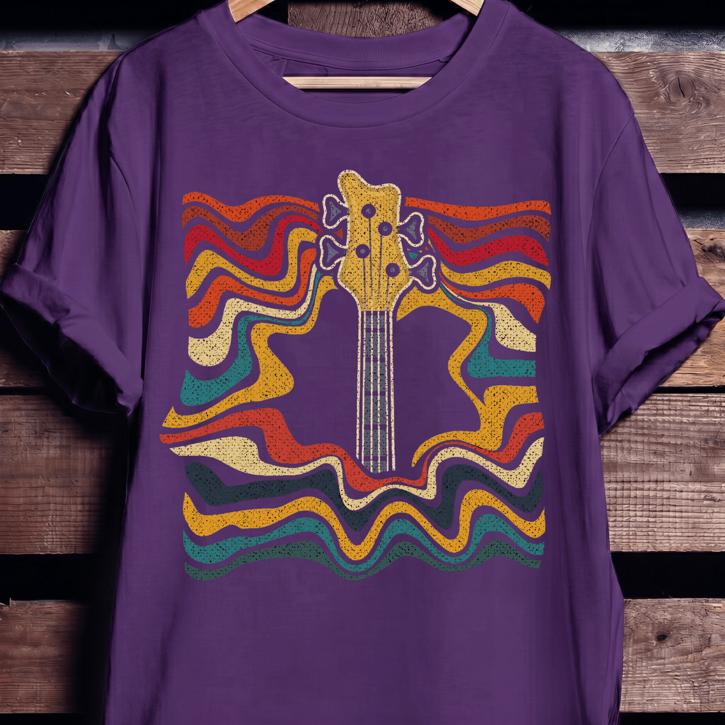 Psychedelic Bass Headstock Wave Tee - The Music Frontiers