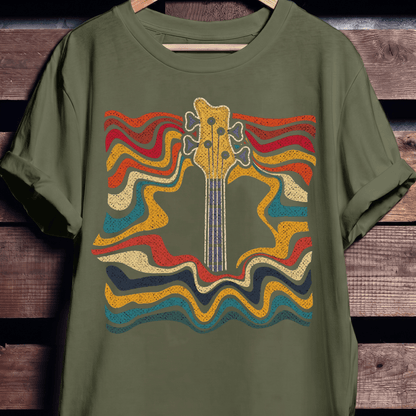 Psychedelic Bass Headstock Wave Tee - The Music Frontiers