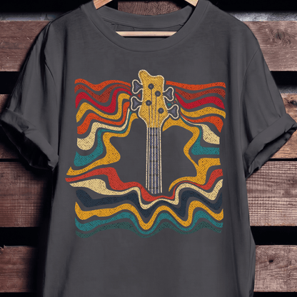 Psychedelic Bass Headstock Wave Tee - The Music Frontiers