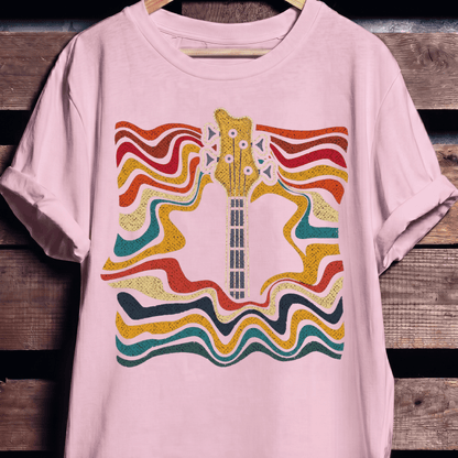 Psychedelic Bass Headstock Wave Tee - The Music Frontiers