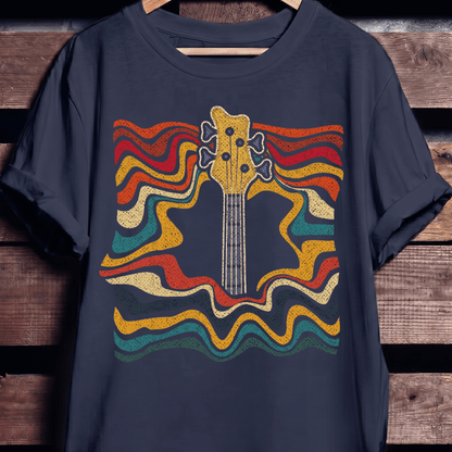 Psychedelic Bass Headstock Wave Tee - The Music Frontiers