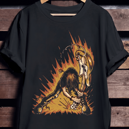 Punk Rock Guitarist Smash Retro Tee - The Music Frontiers