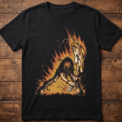 Punk Rock Guitarist Smash Retro Tee - The Music Frontiers