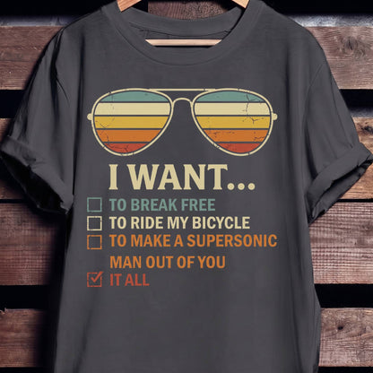 Queen Lyrics Checklist Tee
