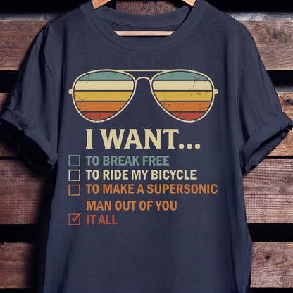 Queen Lyrics Checklist Tee