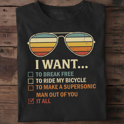 Queen Lyrics Checklist Tee