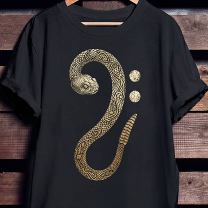 Rattlesnake Bass Clef Music Tee - Unisex Standard T-Shirt