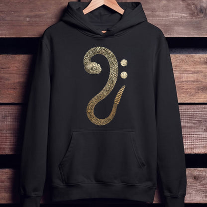 Rattlesnake Bass Clef Music Tee - Unisex Standard Hoodie