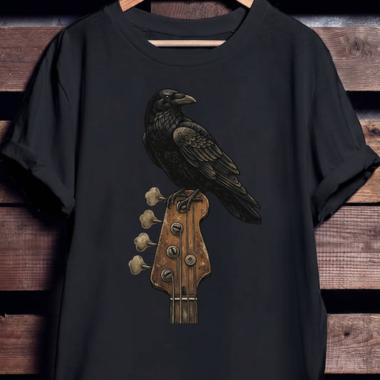 Raven Bass Guitar Headstock Tee - Unisex Standard T-Shirt