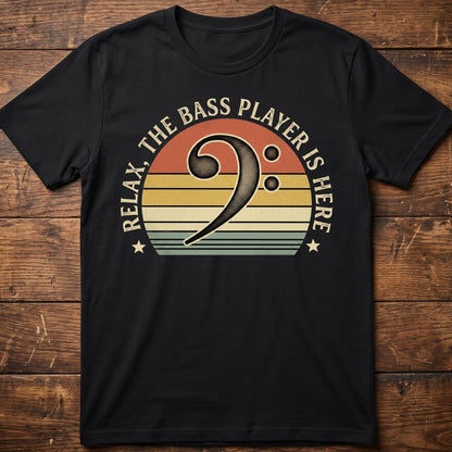 Relax Bass Clef Sunset Tee - The Music Frontiers