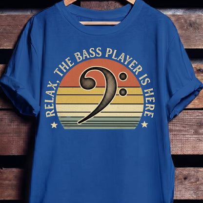 Relax Bass Clef Sunset Tee - The Music Frontiers