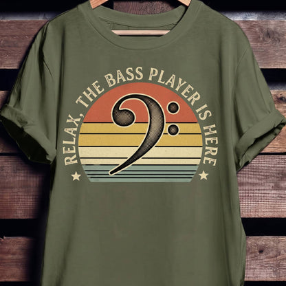 Relax Bass Clef Sunset Tee - The Music Frontiers