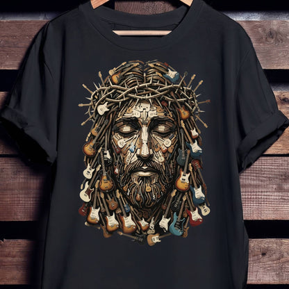 Religious Guitar Art Graphic T-Shirt - Unisex Standard T-Shirt