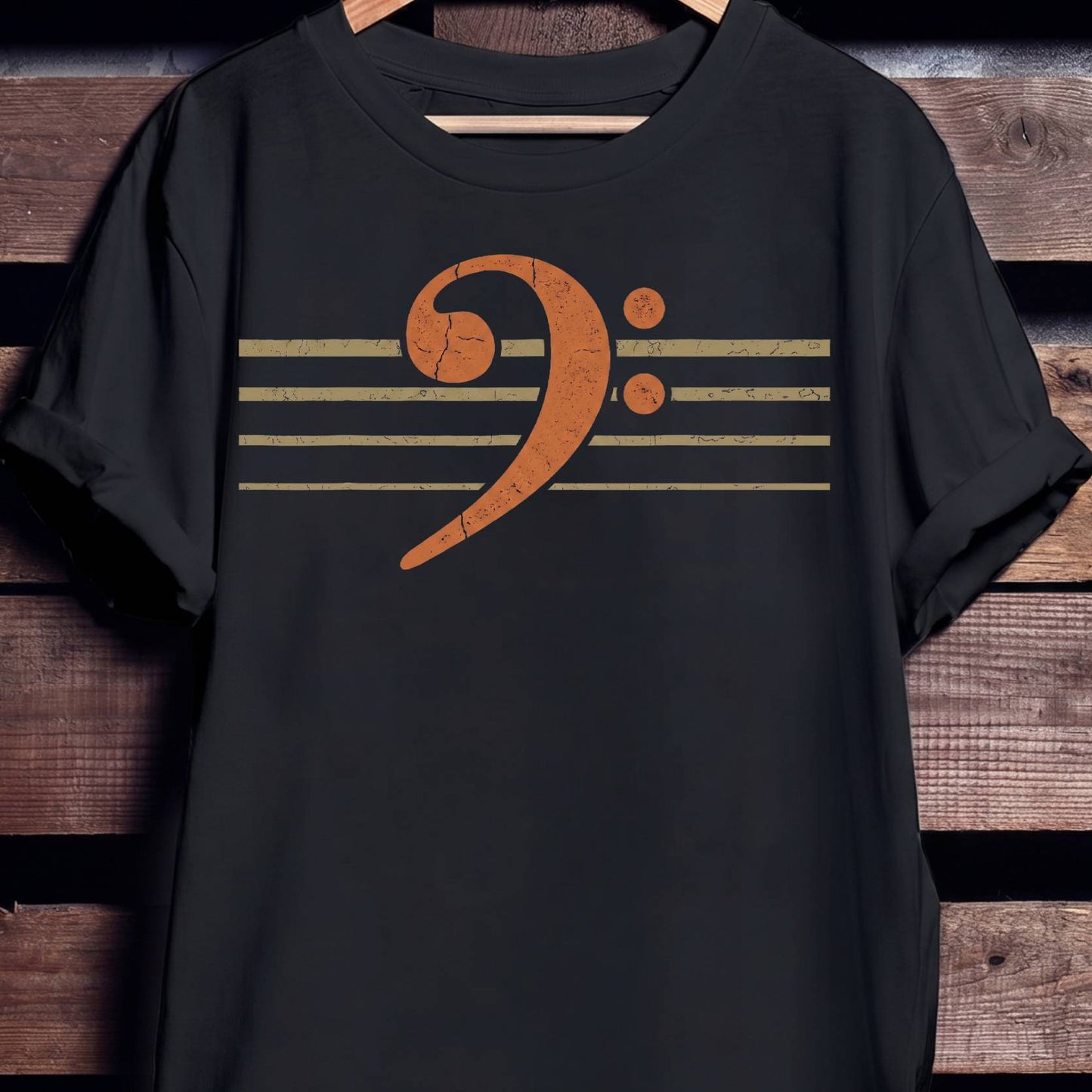 Retro Bass Guitar Clef Tee - The Music Frontiers