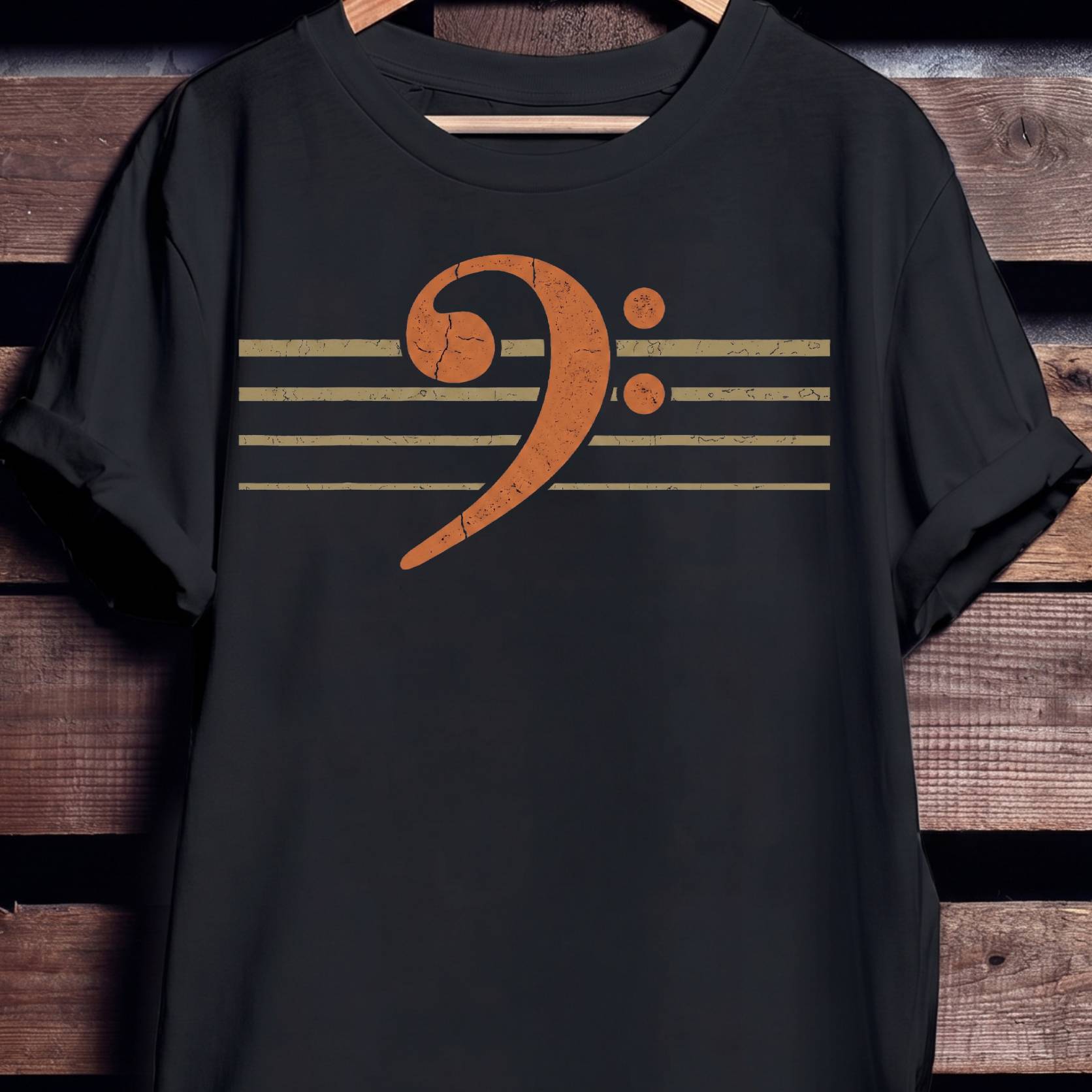 Retro Bass Guitar Clef Tee - The Music Frontiers