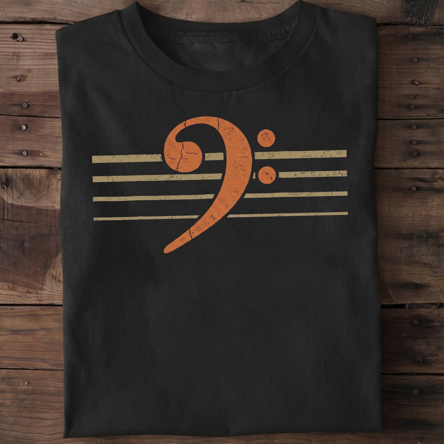 Retro Bass Guitar Clef Tee - The Music Frontiers