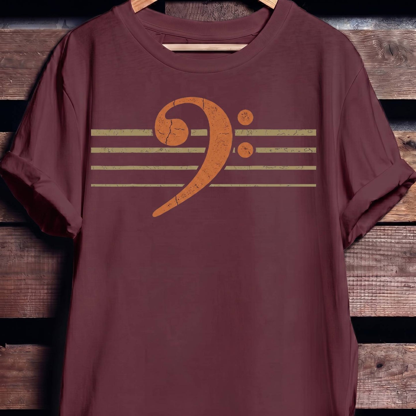 Retro Bass Guitar Clef Tee - The Music Frontiers
