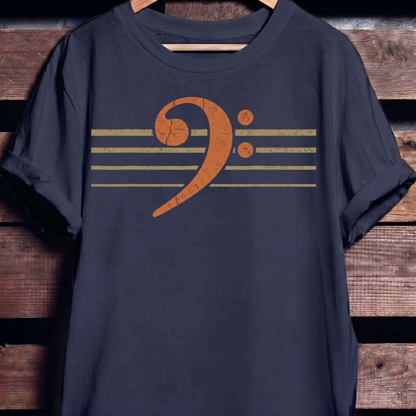 Retro Bass Guitar Clef Tee - The Music Frontiers