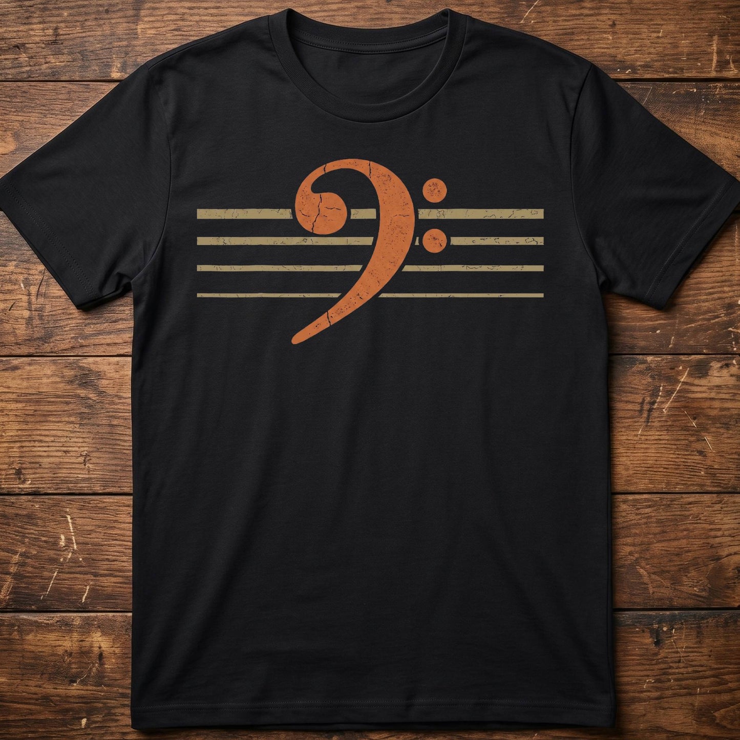 Retro Bass Guitar Clef Tee - The Music Frontiers