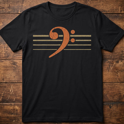 Retro Bass Guitar Clef Tee - The Music Frontiers