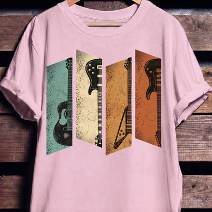 Retro Bassist Guitar Collection Tee - The Music Frontiers