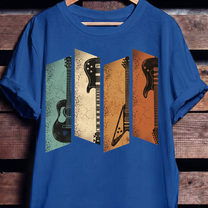 Retro Bassist Guitar Collection Tee - The Music Frontiers