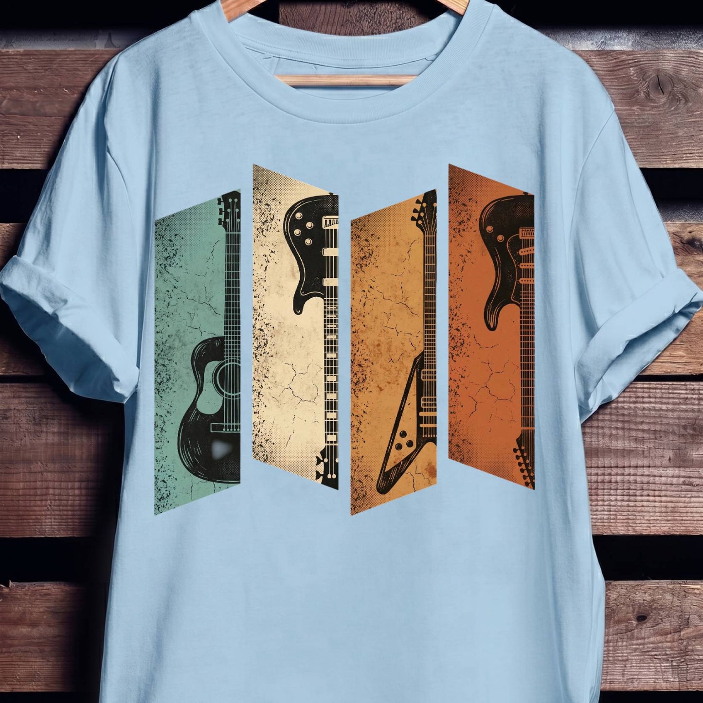 Retro Bassist Guitar Collection Tee - The Music Frontiers