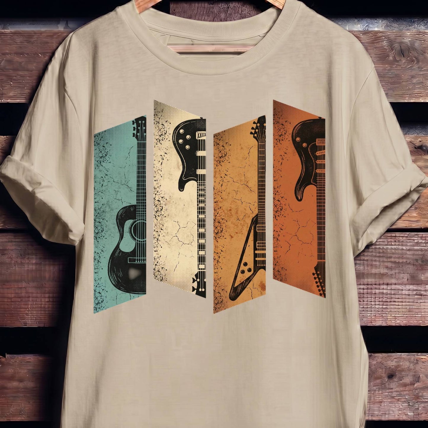 Retro Bassist Guitar Collection Tee - The Music Frontiers