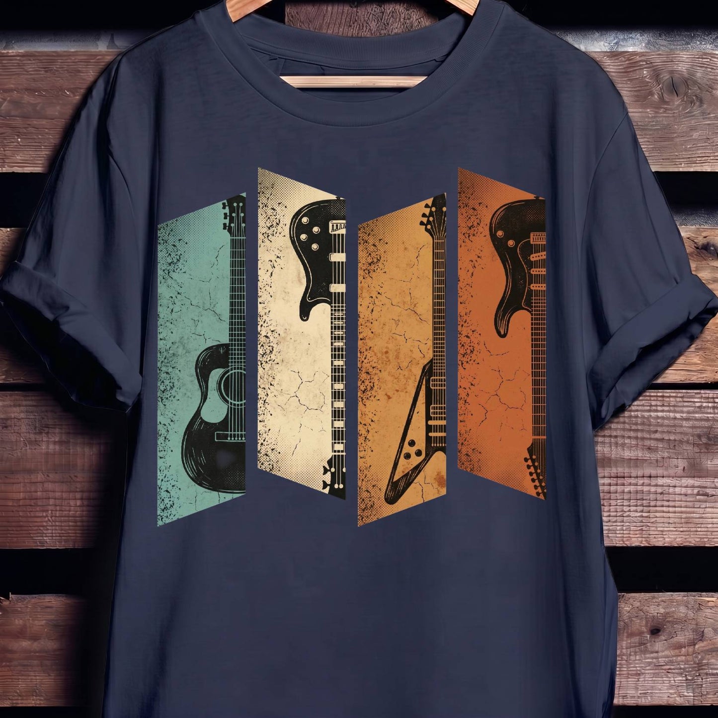 Retro Bassist Guitar Collection Tee - The Music Frontiers