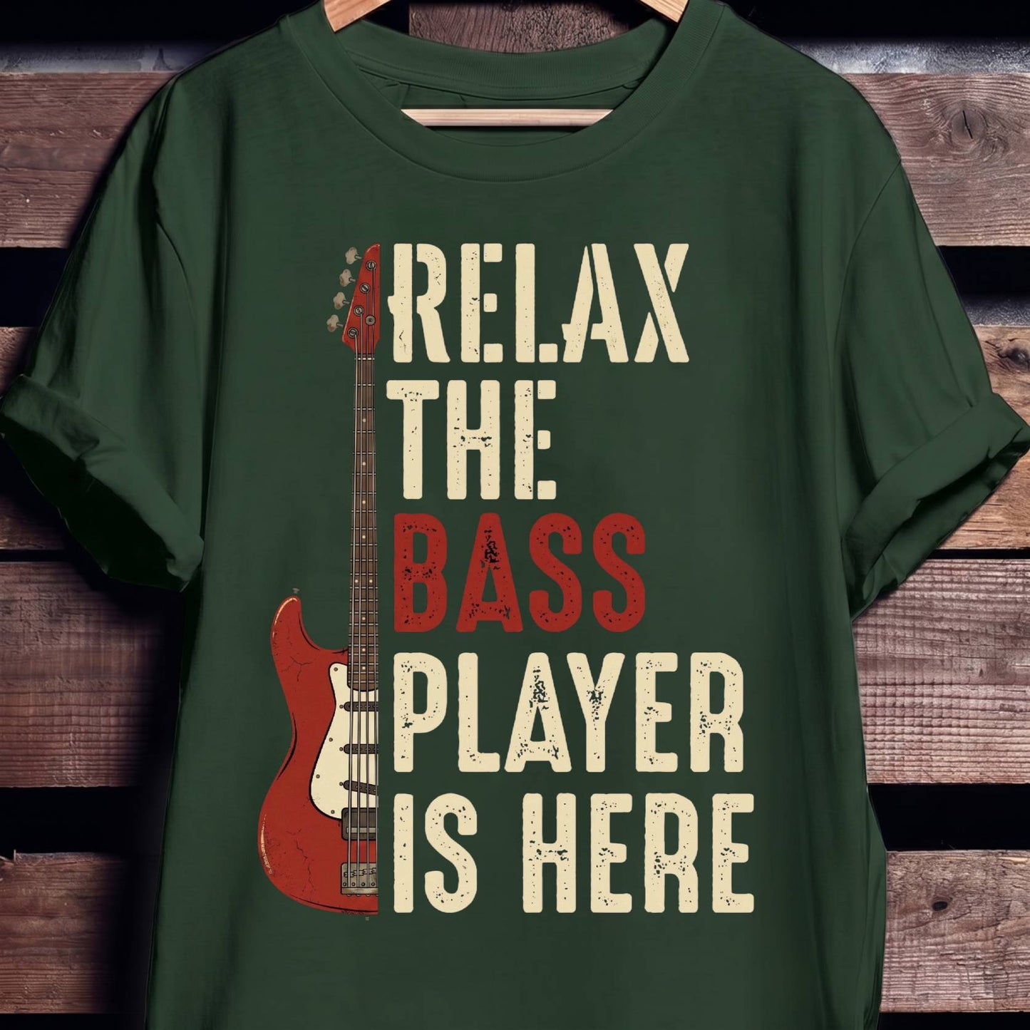 Retro Bassist Is Here Tee - The Music Frontiers