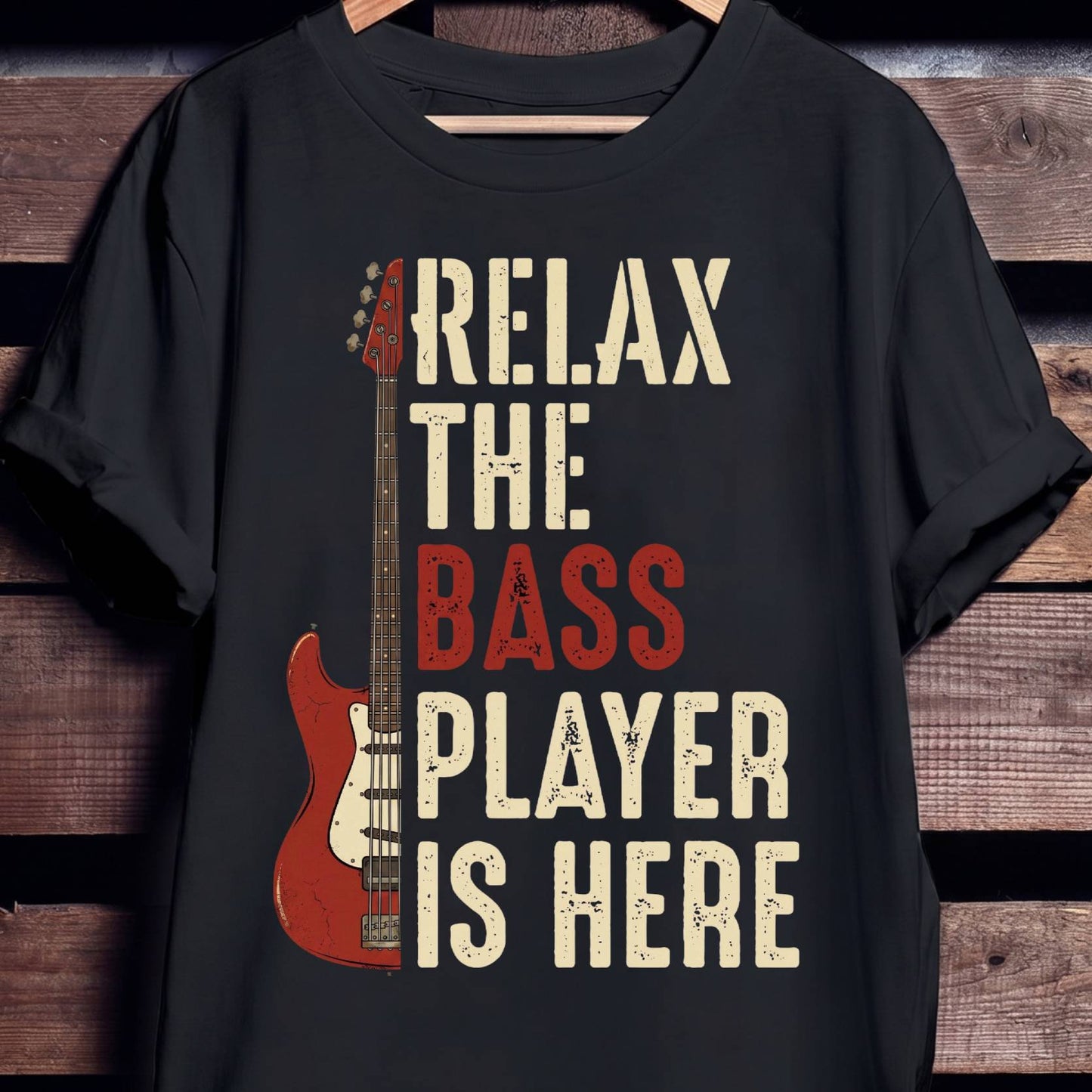 Retro Bassist Is Here Tee - The Music Frontiers