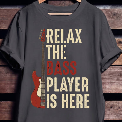 Retro Bassist Is Here Tee - The Music Frontiers