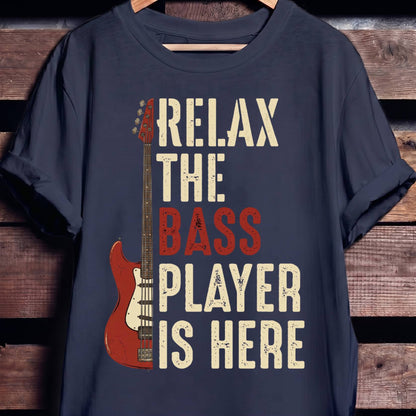 Retro Bassist Is Here Tee - The Music Frontiers