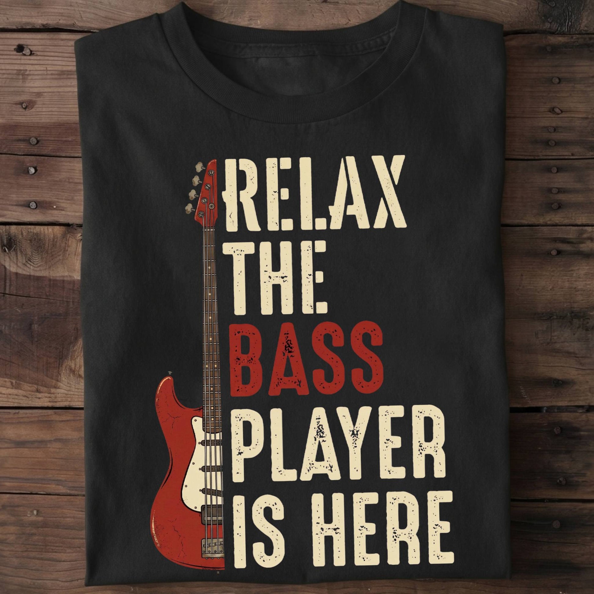 Retro Bassist Is Here Tee - The Music Frontiers