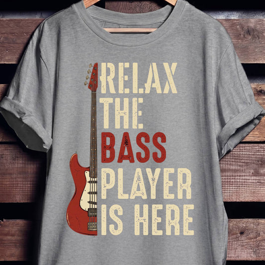Retro Bassist Is Here Tee - The Music Frontiers