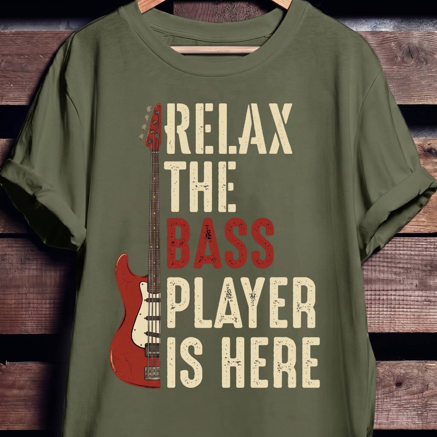 Retro Bassist Is Here Tee - The Music Frontiers