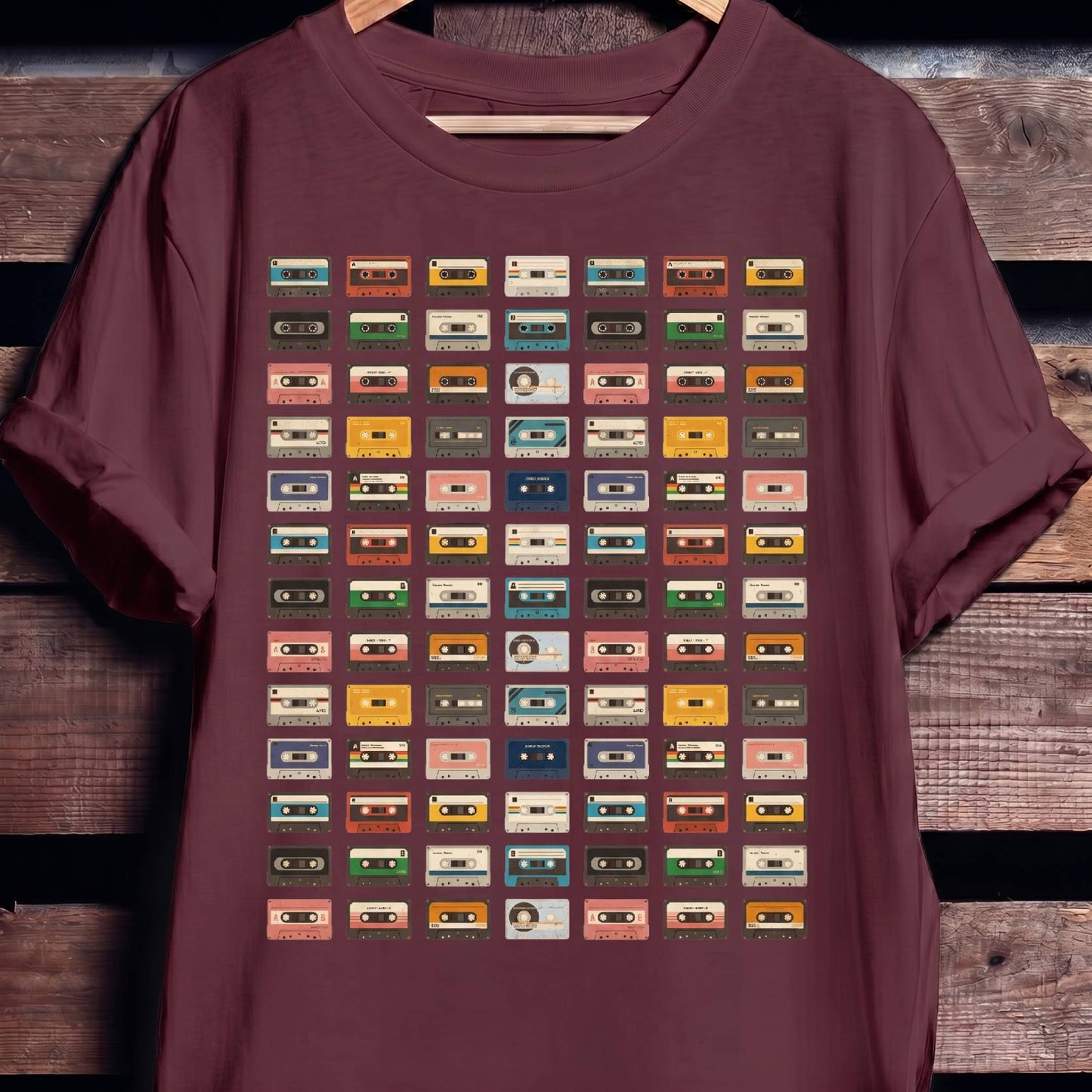 Retro Cassette Tapes Grid Tee