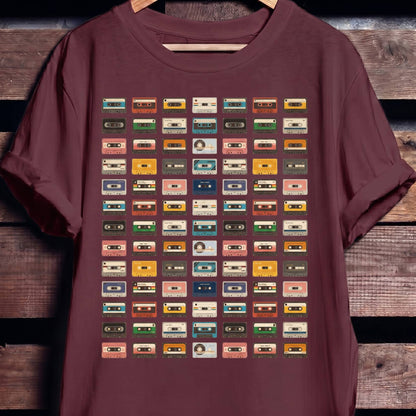 Retro Cassette Tapes Grid Tee