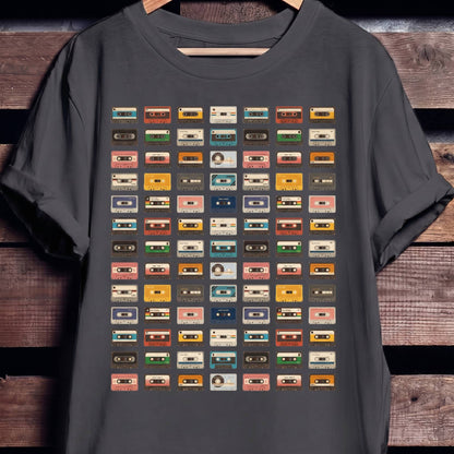 Retro Cassette Tapes Grid Tee