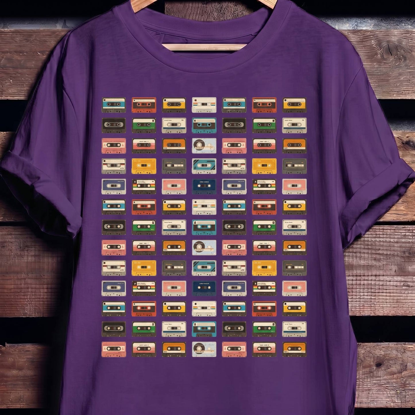 Retro Cassette Tapes Grid Tee